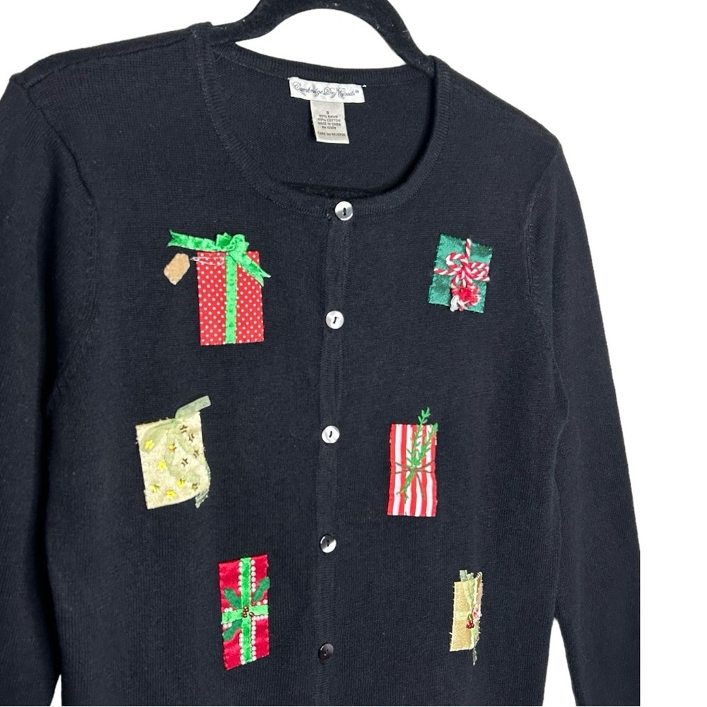 Vintage Cambridge Dry Goods Christmas Button Up Grandmacore Sweater Size Small - Picture 4 of 7